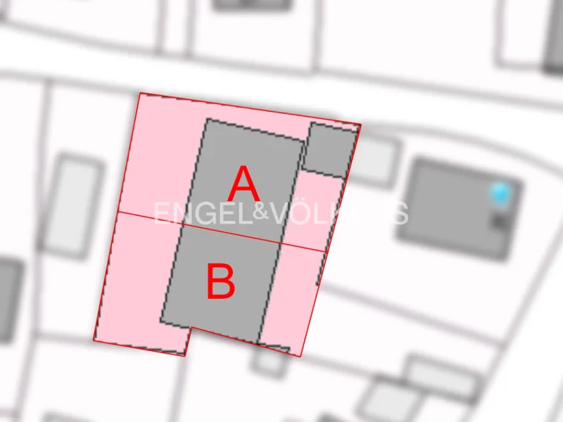 Mögliche Teilung auf ca. 500 m²