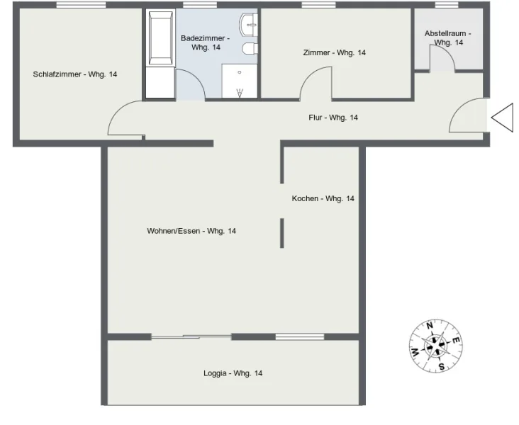 Wohnung 14 - Obergeschoss