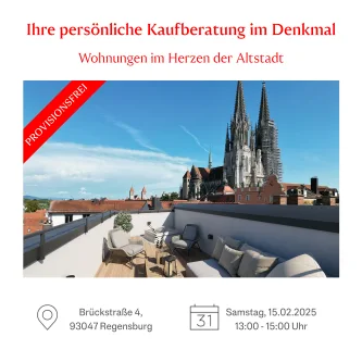  - Wohnung kaufen in Regensburg - Brück 4 | Neues Wohnen im Denkmal zwischen Dom und Steinerner Brücke