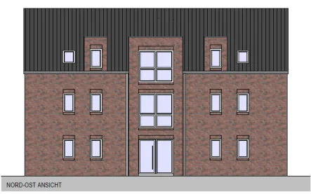 Nord-Ost Ansicht - Büro/Praxis kaufen in Edewecht - Moderne Kapitalanlage mit 6 Gewerbeeinheiten in Edewecht