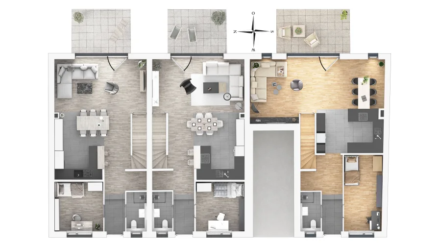 Lageplan - Haus kaufen in Erkrath - Modernes Wohnen im "Cityquartier Erkrath" RH03 mit Terrasse und Dachterrasse