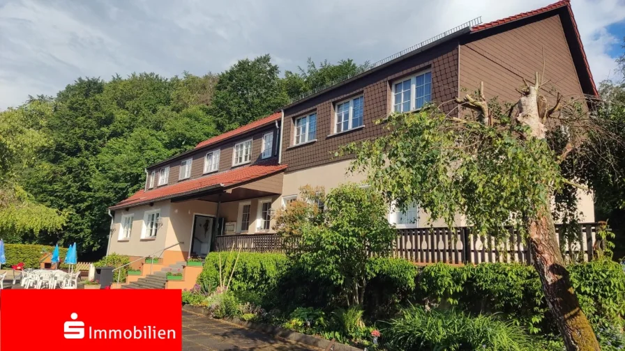 Ansicht - Gastgewerbe/Hotel kaufen in Bleicherode - Gastronomie, Saal, Pension und Wohnung in idyllischer Lage