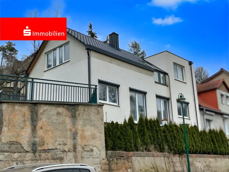 Ansicht Titel - Haus kaufen in Unterwellenborn - modernes Wohnhaus mit Wärmepumpe