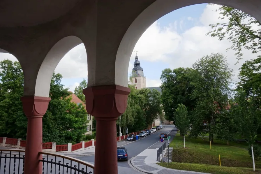 Blick vom Balkon