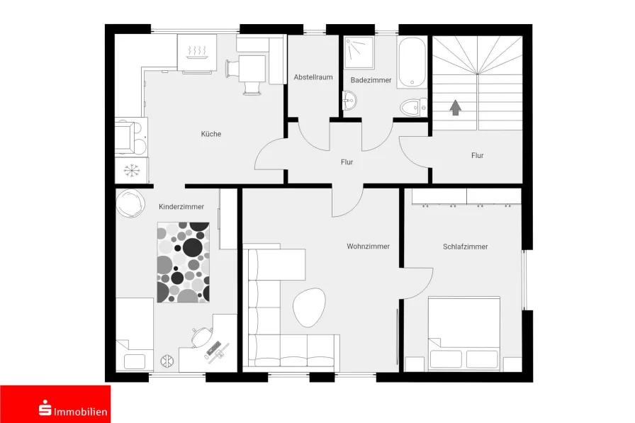 Titelbild - Wohnung mieten in Roßleben-Wiehe - stilvolle 3-Raum-Wohnung in ruhiger Lage 