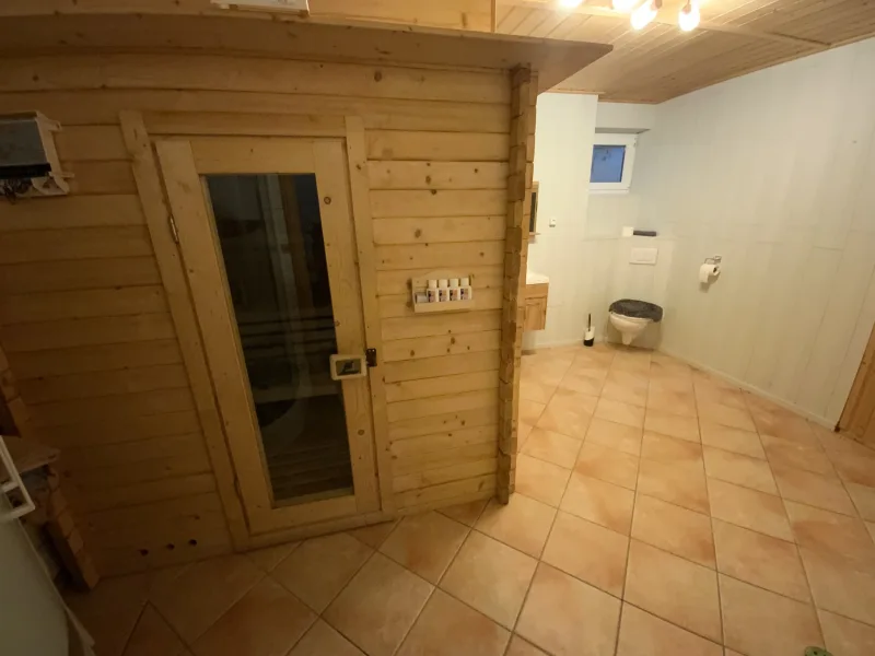 Sauna Bereich im Untergeschoss