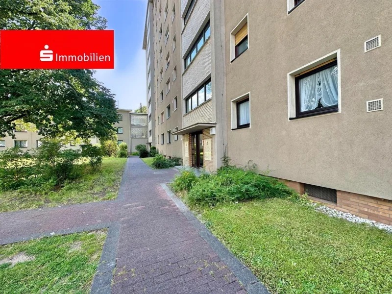 Zugang zum Haus - Wohnung kaufen in Offenbach - Wohntraum mit tollem Skyline-Blick und Sonnenbalkon!