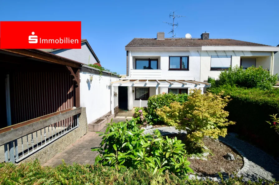 Gartenansicht - Haus kaufen in Reinheim - Doppelhaushälfte in Reinheim