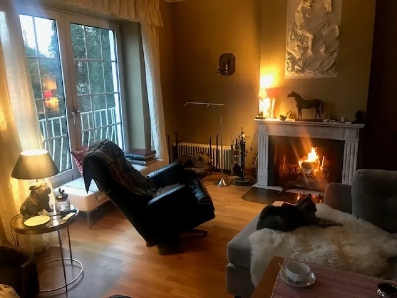 Wohnzimmer mit Kamin