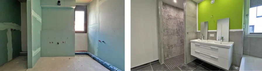 Badezimmer im Obergeschoss - Realität & Möglichkeit