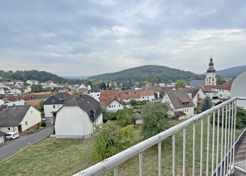 Idyllischer Ausblick vom Balkon