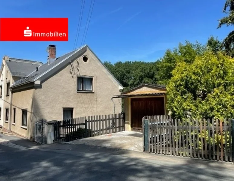 Ansicht - Haus kaufen in Mohlsdorf-Teichwolframsdorf - Mehr für Ihr Geld - Doppelhaushälfte mit Hof, Garten, Nebengebäude und Garage