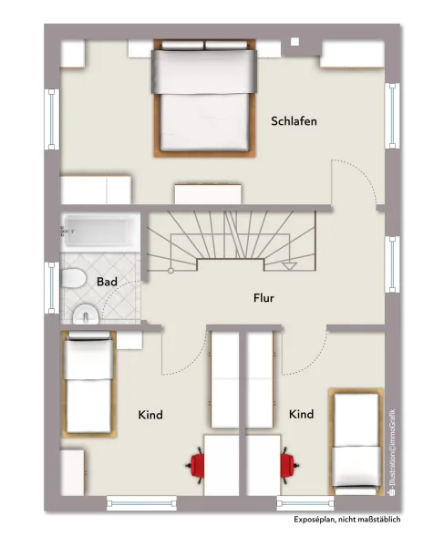 Grundriss EFH - Obergeschoss