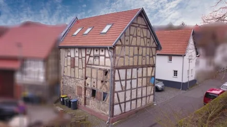 Scheune Ansicht 1 - Haus kaufen in Gießen - Schönes Projekt - Denkmalgeschützte Hofreite im alten Ortskern von Gießen-Rödgen