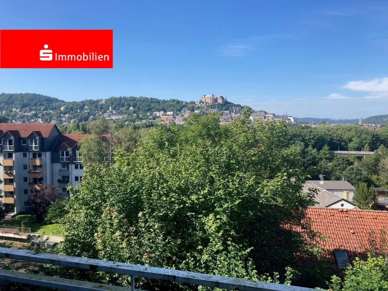 Blick vom Balkon nach Westen - Wohnung kaufen in Marburg - Zentral gelegen mit Blick auf das Landgrafenschloss