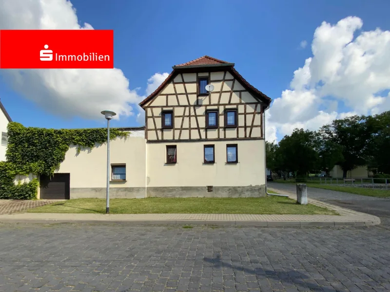 Südansicht - Haus kaufen in Buttstädt - Bauernhaus im Herzen von Ellersleben