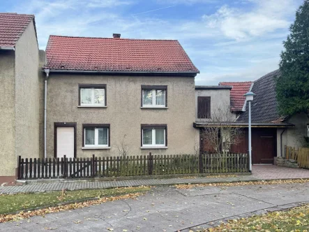 Straßenansicht - Haus kaufen in Kölleda - Kleines Einfamilienhaus mit Potenzial – Ihr Projekt in Backleben