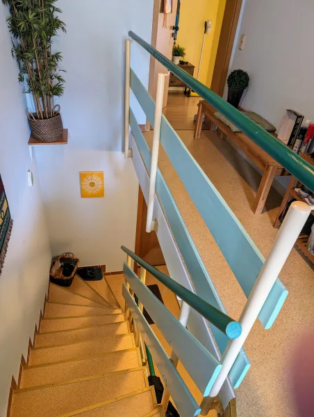 Treppe zur oberen Etage