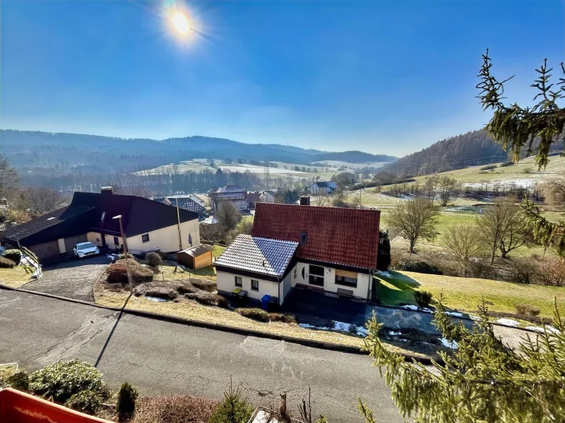 Blick vom Balkon Richtung Kellerwaldturm