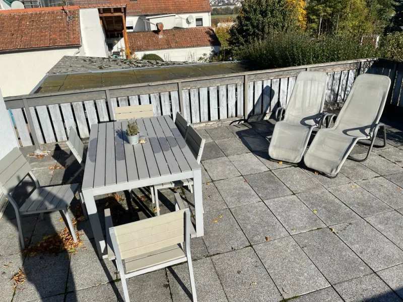 Terrasse auf dem Anbau