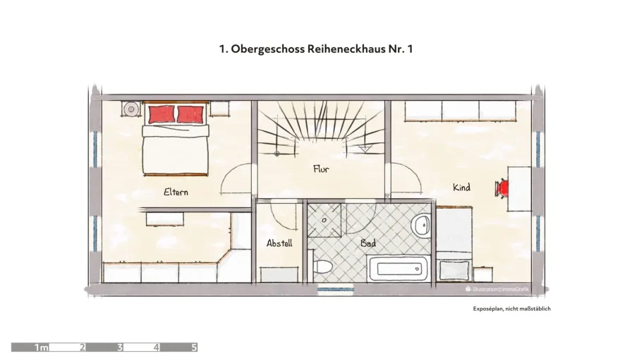 1. Obergeschoss Reiheneckhaus