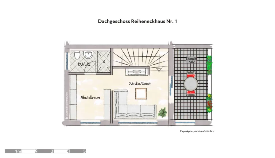 Dachgeschoss Reiheneckhaus