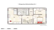 1. Obergeschoss Reihenmittelhaus Nr. 2 