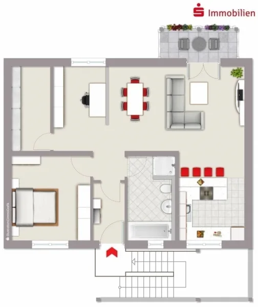 Grundrissplanung Obergeschoss Wohnhaus Rohbau, beispielhaft