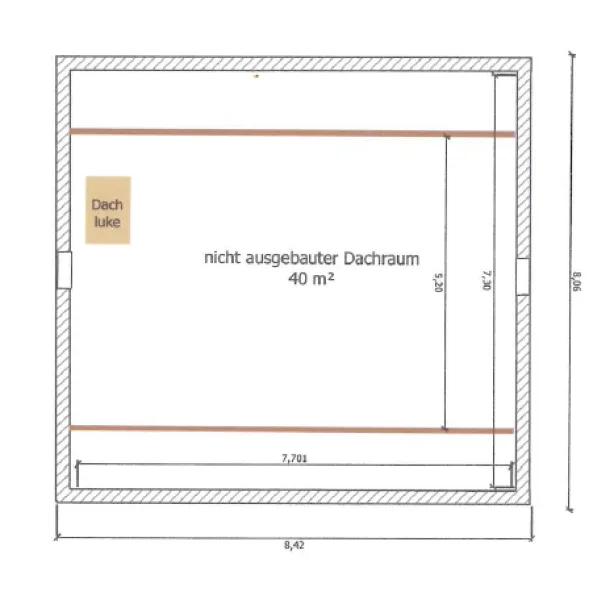 Grundriss Dachboden