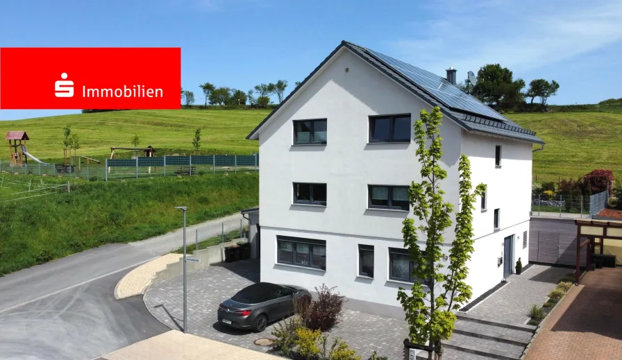 Außenansicht - Haus kaufen in Lautertal - *Ideales Gesamtpaket* Modernes Einfamilienhaus mit Einliegerwohnung