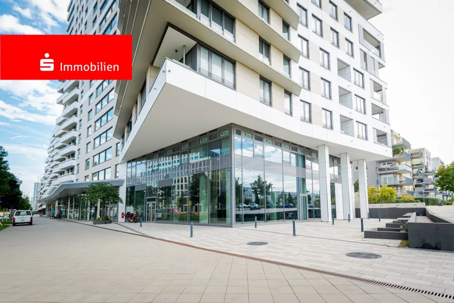Ansicht Gewerbefläche mit Sondernutzungsrecht (Terrasse rechterhand) - Sonstige Immobilie kaufen in Frankfurt - Frankfurter-Europaviertel: Große Gewerbefläche mit maximalem Gestaltungsspielraum!