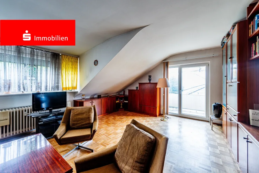 Wohn- und Esszimmer - Wohnung kaufen in Frankfurt - Frankfurt-Preungesheim: Zweizimmerwohnung mit gutem Schnitt in beliebter Wohnlage.