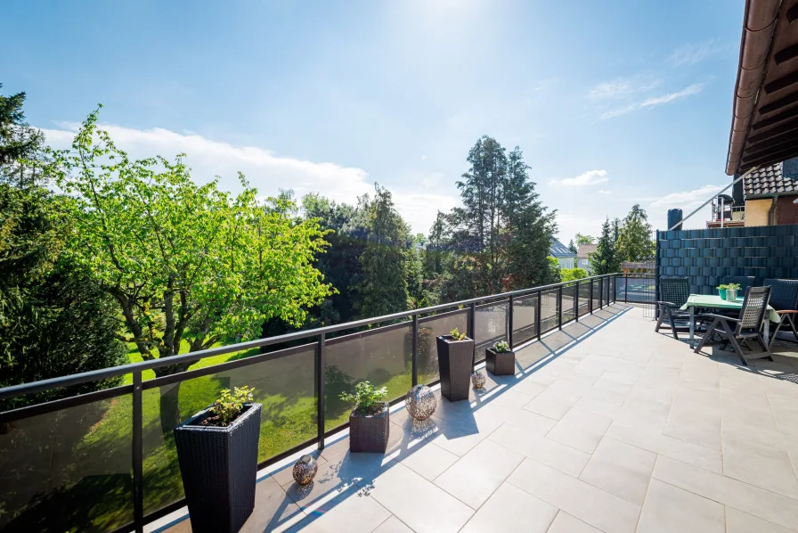 Blick von der oberen Terrasse