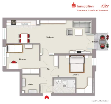 Grundriss - Wohnung kaufen in Offenbach - Offenbach am Main: Neubau Wohnquartier SL114