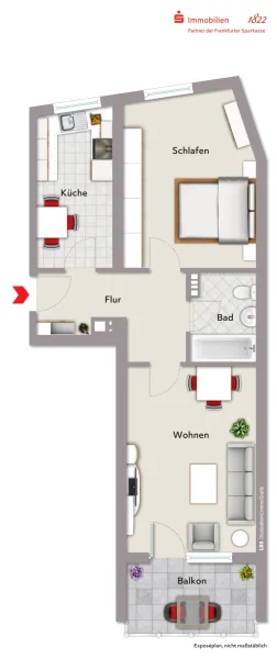 Grundriss Wohnung 3.OG