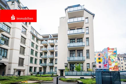 Außenansicht hinten  - Wohnung kaufen in Frankfurt - Frankfurt-Ostend: Elegante 2-Zimmerwohnung mit Loftcharakter 