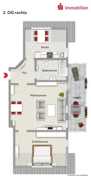 Grundriss 2 RW - 2.OG rechts - 