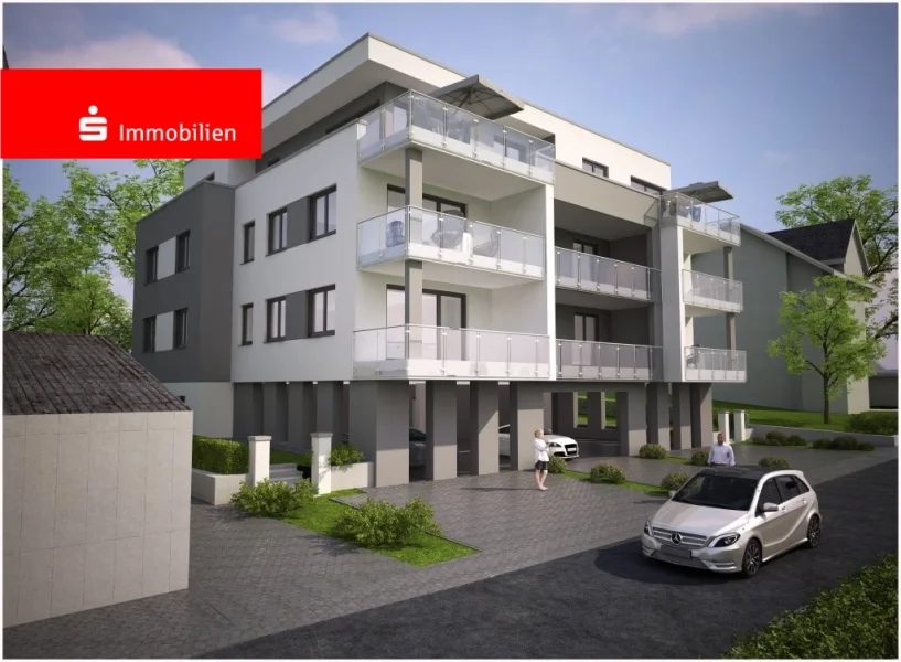 Süd-Ost-Ansicht - Wohnung kaufen in Melsungen - Neubauwohnung in hervorragender Wohnlage!