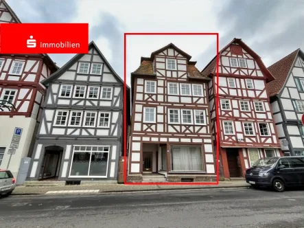 Hausansicht - Haus kaufen in Melsungen - Altstadtflair! Wohn- und Geschäftshaus in Melsungen