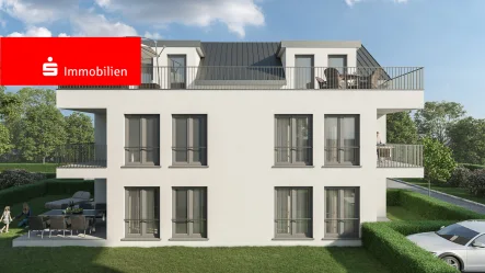 Ansicht Südseite - Wohnung kaufen in Rödermark - Traditionelle Architektur - neu gedacht!