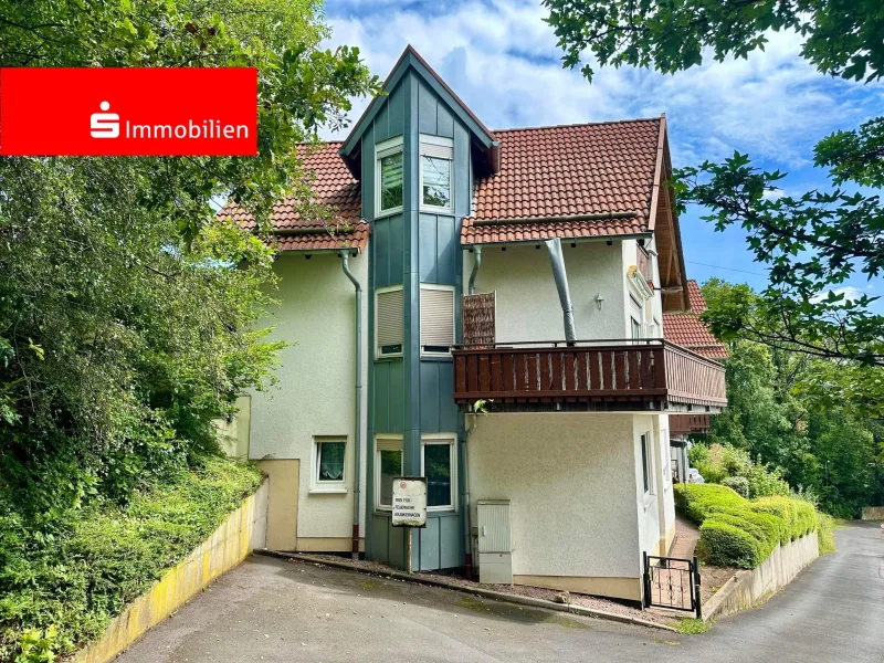 Ansicht von Westen - Wohnung kaufen in Eisenach - Schöne Maisonette-Wohnung mit tollem Ausblick in gegehrter Wohnlage von Eisenach