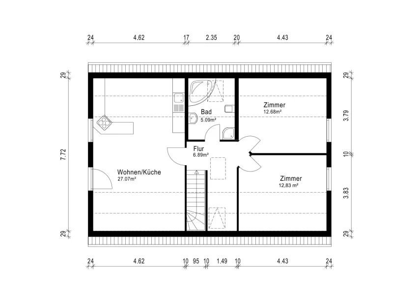 Grundriss Dachgeschoß