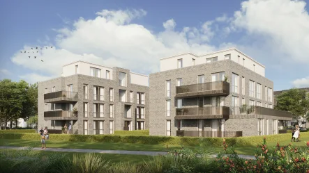 Ansicht Süd-West - Wohnung kaufen in Mönchengladbach - Neu und exklusiv: Penthouse mit erstklassiger Ausstattung