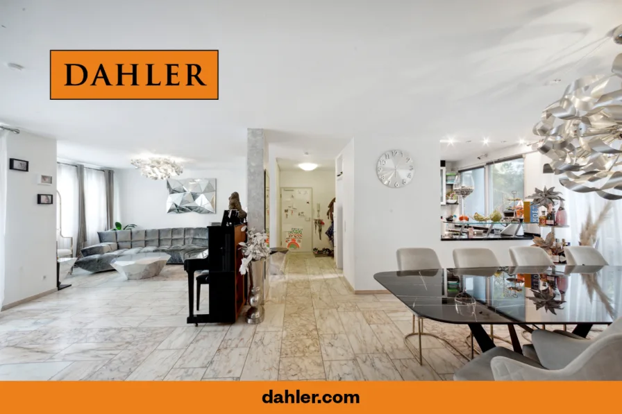 Wohn-/Essbereich - Wohnung kaufen in Darmstadt - Hochwertige 4-Zimmer-Wohnung in Bessungen