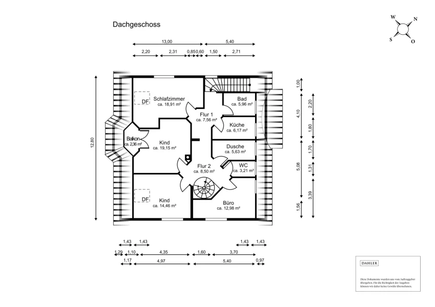 Grundriss Dachgeschoss