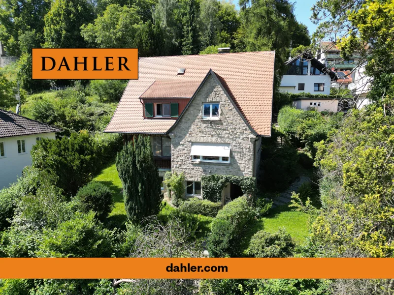 Frontansicht - Haus kaufen in Lindau (Bodensee) - Außergewöhnliche Villa mit fantastischem See- und Alpenpanorama am Hoyerberg