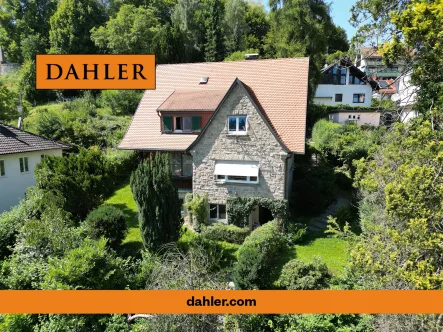 Frontansicht - Haus kaufen in Lindau (Bodensee) - Außergewöhnliche Villa mit fantastischem See- und Alpenpanorama am Hoyerberg