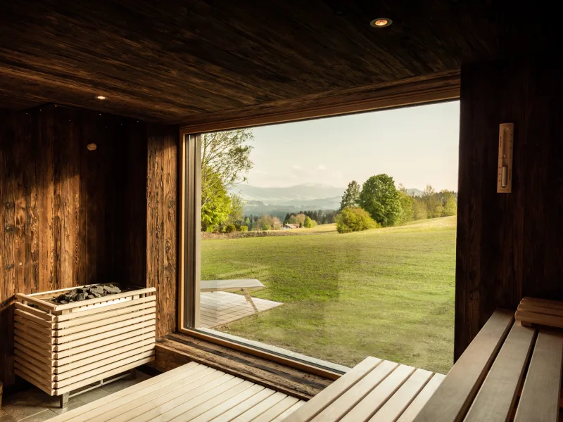 Finnische Sauna mit Panoramablick