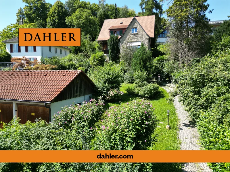 Ansicht Haus - Haus kaufen in Lindau (Bodensee) - Außergewöhnliche Villa mit faszinierendem Panorama