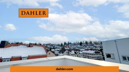 Ausblick nach Südosten - Wohnung kaufen in Lindenberg im Allgäu - Neubau: Seniorengerechte 3-Zimmer Penthouse-Wohnung im Luftkurort Lindenberg